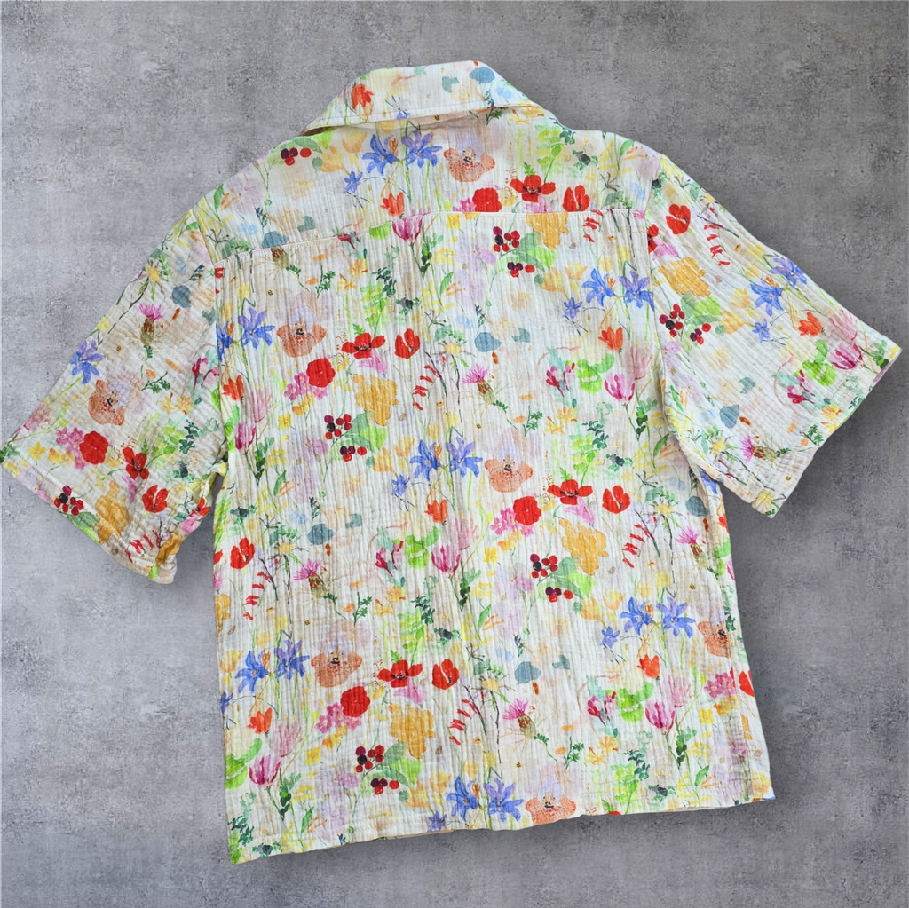 100% natural double gaze shirt. Biodegradable.